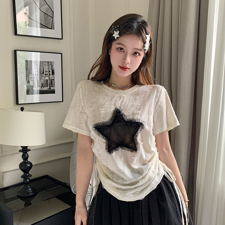 【SHOPLIST限定】レトロ星柄デザイン感バーサタイルTシャツ | 17kg | 詳細画像11 