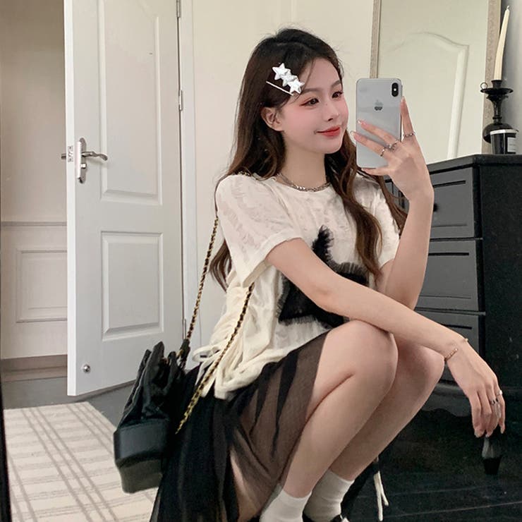 【SHOPLIST限定】レトロ星柄デザイン感バーサタイルTシャツ | 17kg | 詳細画像8 