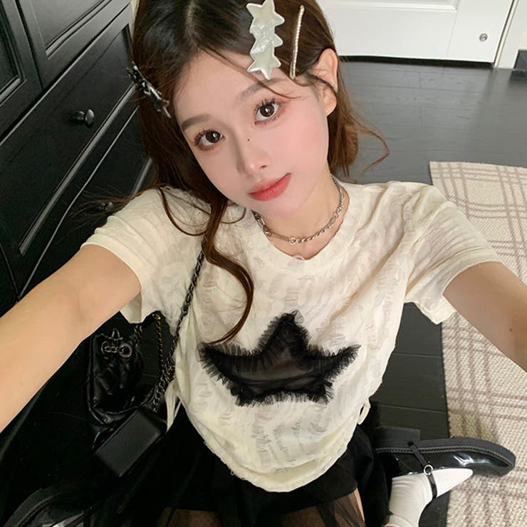 【SHOPLIST限定】レトロ星柄デザイン感バーサタイルTシャツ | 17kg | 詳細画像9 