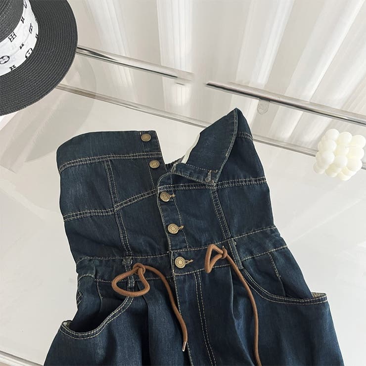 【SHOPLIST限定】カジュアルレトロオールインワンデニムワイドパンツ | 17kg | 詳細画像13 