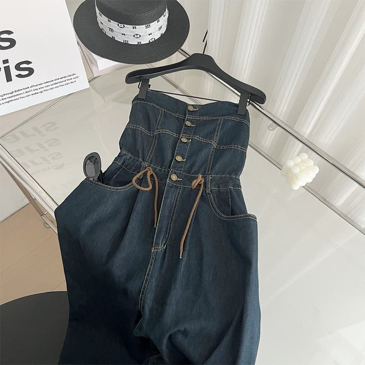 【SHOPLIST限定】カジュアルレトロオールインワンデニムワイドパンツ | 17kg | 詳細画像9 