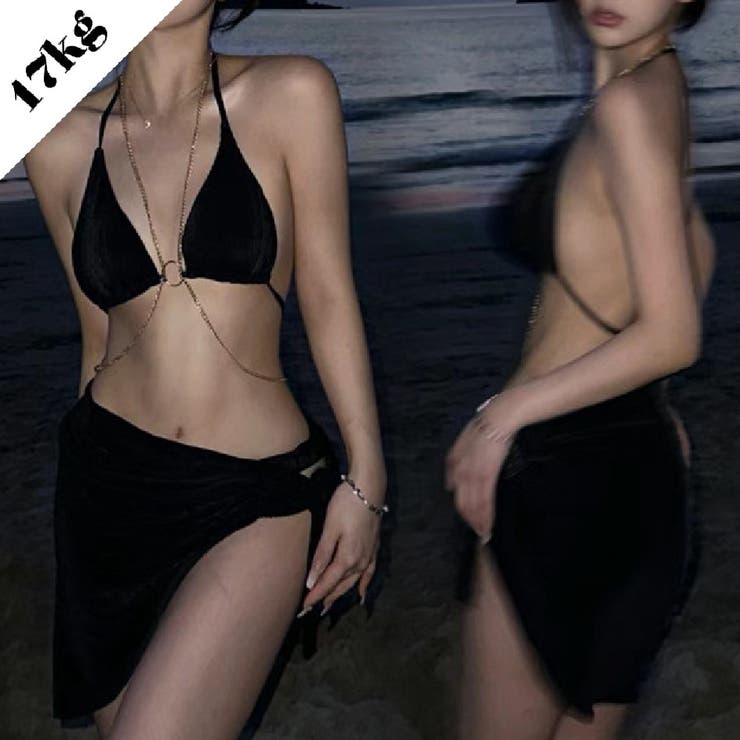 【赤字覚悟!処分セール】大人っぽいチェーンセクシーなビキニ盛れる水着 | 17kg | 詳細画像1