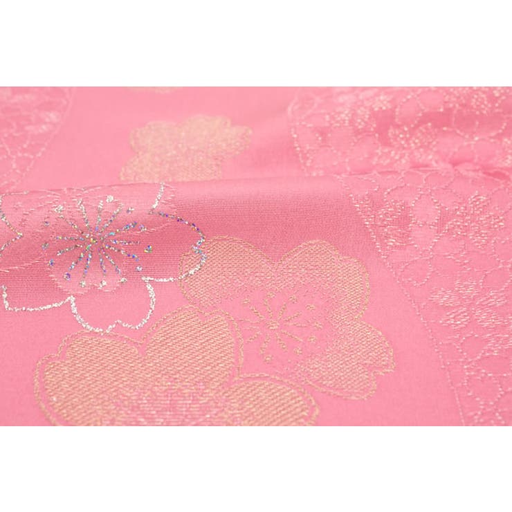 帯揚げ ピンク 桜 丹後ちりめん 縫い取り 正絹 振袖 フォーマル 日本製 | SOUBIEN | 詳細画像2
