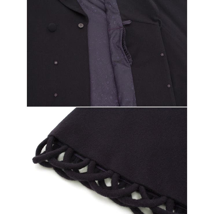 ケープコート 濃紫色 パープル[品番：SBEW0014120]｜SOUBIEN