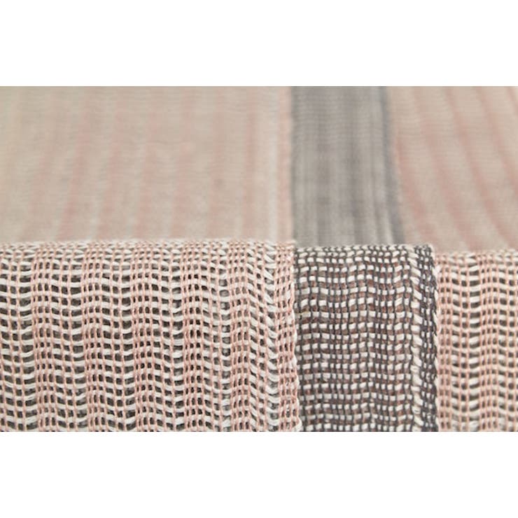 半幅帯 浴衣 夏着物 手織 絹麻ぼかし ピンク グレー 夏物 小紋 紬 | SOUBIEN | 詳細画像2