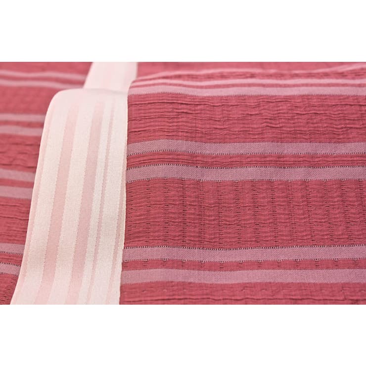 半幅帯 浴衣用 小紋用 夏着物用 薔薇色 しじら織り 縞 半巾帯 細帯 | SOUBIEN | 詳細画像2 