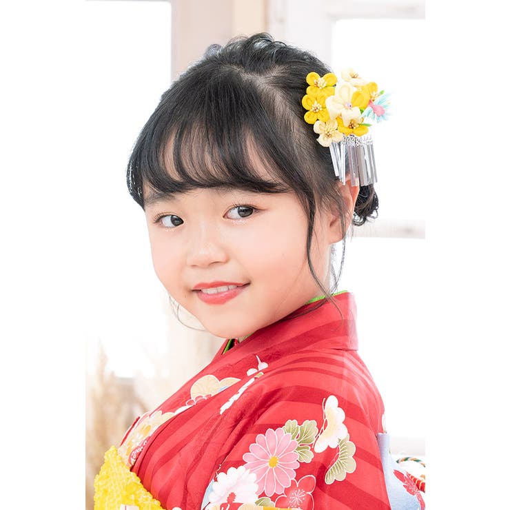 夏祭りの浴衣に☆つまみ細工の花の髪飾り