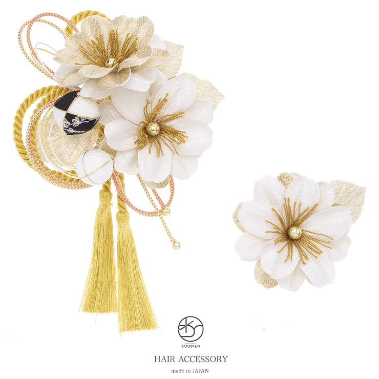 髪飾り 2点セット 白 | SOUBIEN | 詳細画像1 