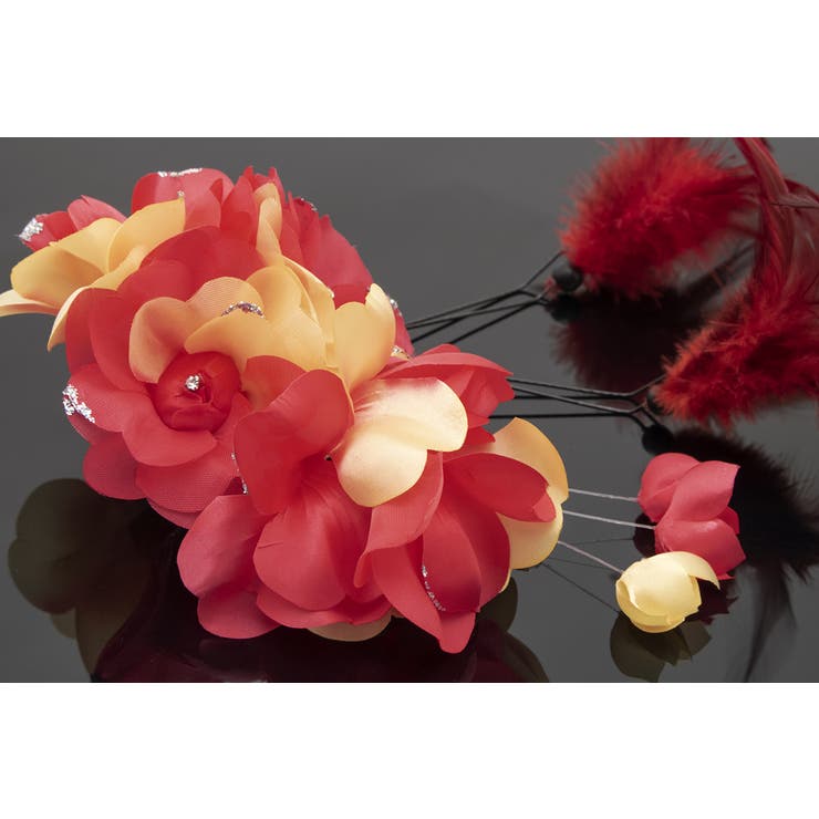 髪飾り 3点セット 赤 | SOUBIEN | 詳細画像2 