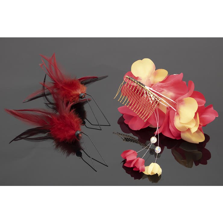 髪飾り 3点セット 赤 | SOUBIEN | 詳細画像4 