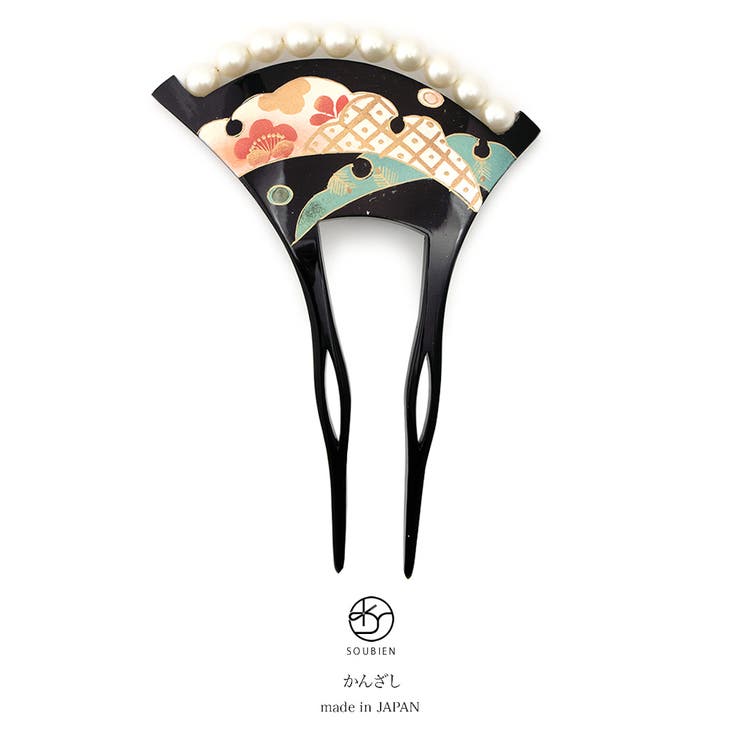 バチ型簪 黒 ブラック | SOUBIEN | 詳細画像1 