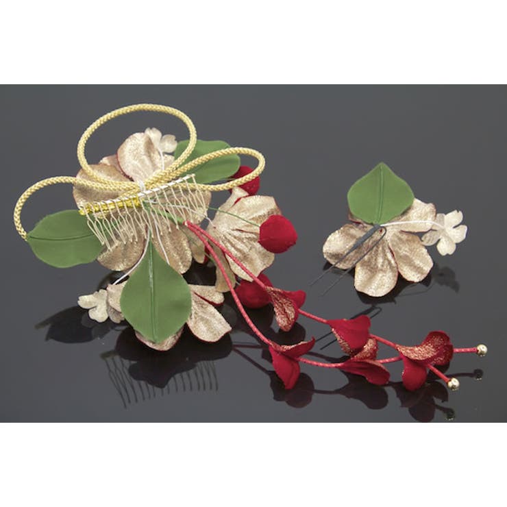 髪飾り 2点セット 赤[品番：SBEW0005674]｜SOUBIEN（ソウビエン）の