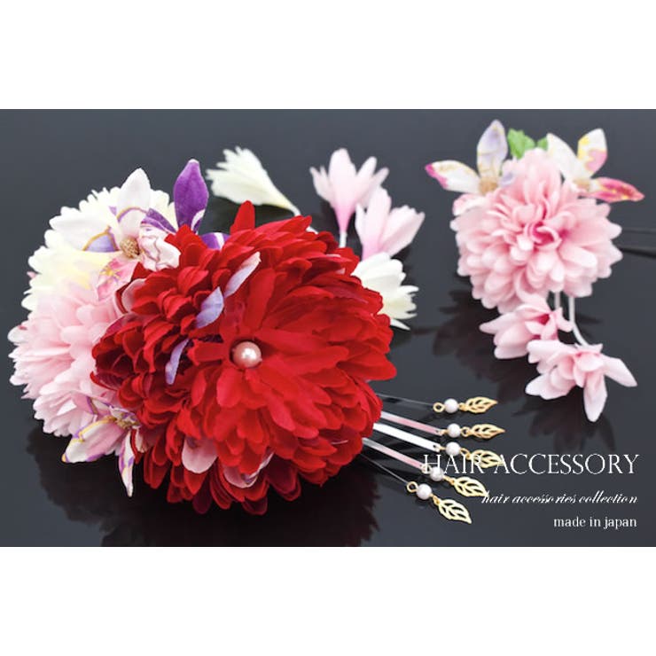 髪飾り 2点セット 赤 | SOUBIEN | 詳細画像4 