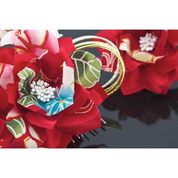 髪飾り 2点セット 赤 | SOUBIEN | 詳細画像4 