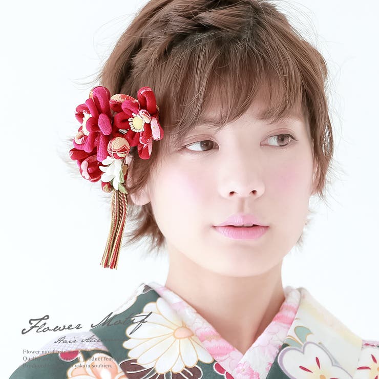 髪飾り 2点セット 赤 | SOUBIEN | 詳細画像1 