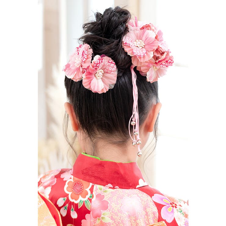 成人式や卒業式の振袖にも☆花の髪飾り2点セット