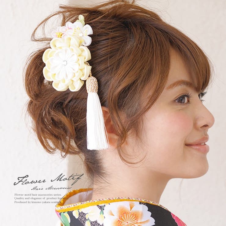 髪飾り クリーム つまみ細工 | SOUBIEN | 詳細画像1 