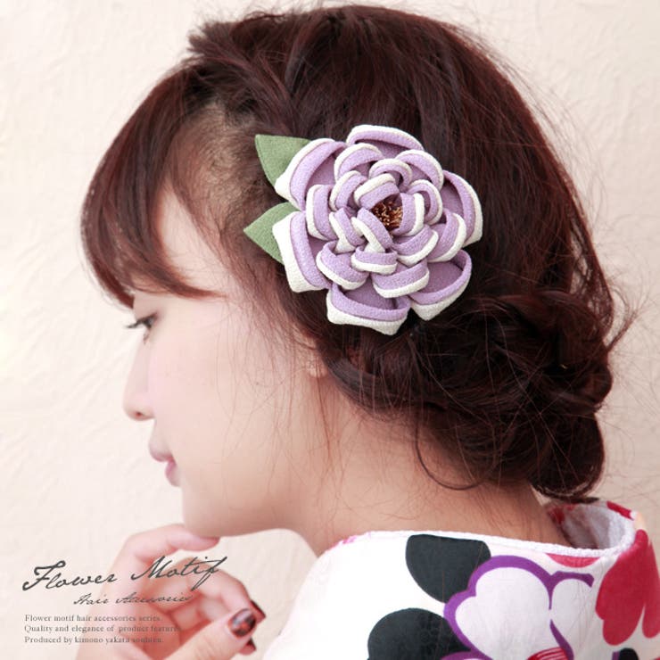 髪飾り つまみ細工 藤色 | SOUBIEN | 詳細画像1 