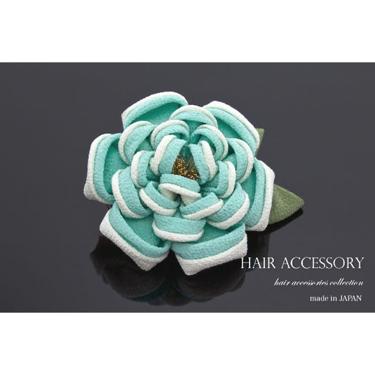 髪飾り つまみ細工 水色 | SOUBIEN | 詳細画像3 
