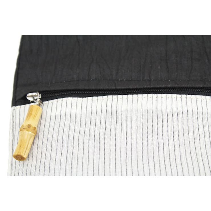 信玄袋 着物用 浴衣用 白縞 本場 小千谷縮 巾着 手提げ 甚平 メンズ | SOUBIEN | 詳細画像2 