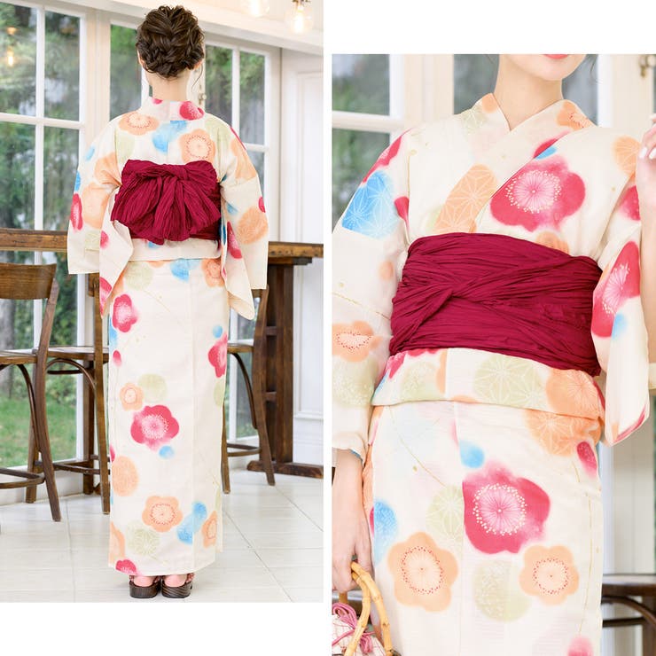 花火大会や夏祭りに！女性用ゆかたセット