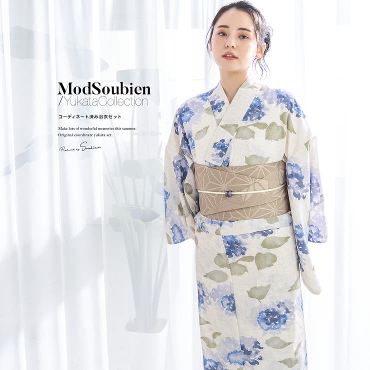 SOUBIEN 浴衣 6点セット 浴衣 セット レディース[品番：SBEW0022575]｜SOUBIEN