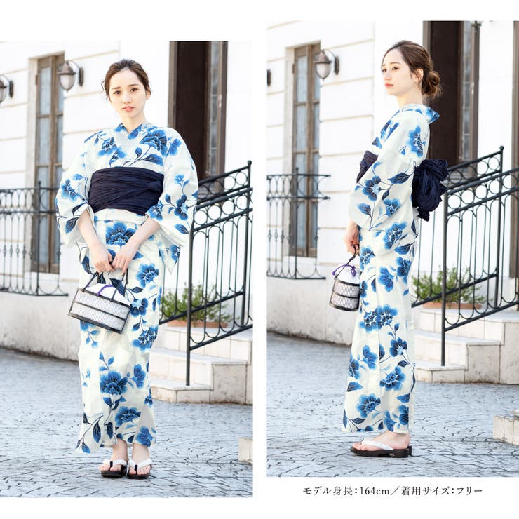 花火大会や夏祭りに！女性用ゆかたセット