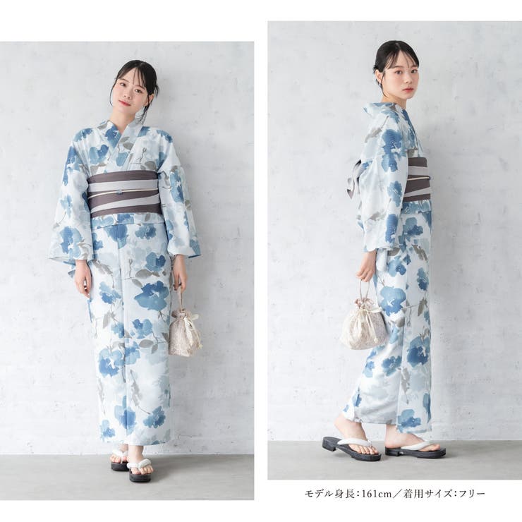 SOUBIEN 浴衣 SOUBIEN 浴衣 レディース セット レトロ 浴衣セット 大人 3点