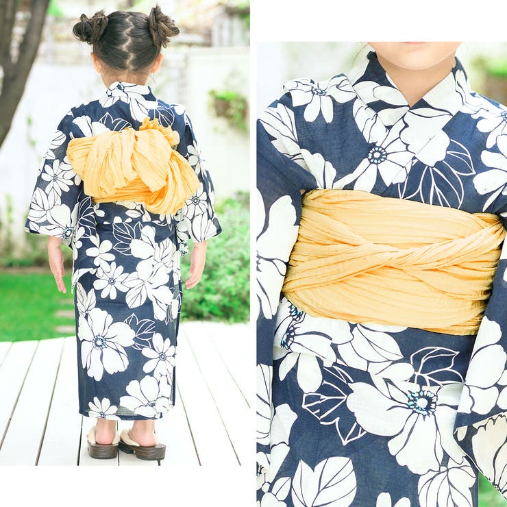 花火大会や夏祭りに！キッズ用ゆかたセット