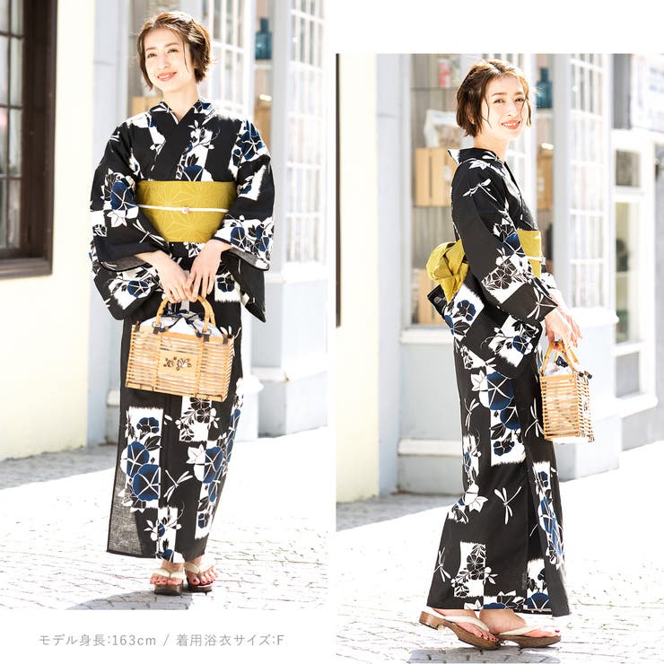 浴衣 3点セット 黒系 品番 Sbew Soubien ソウビエン のレディースファッション通販 Shoplist ショップリスト