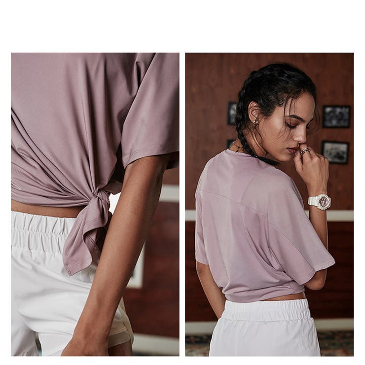 ショルダーメッシュTシャツ レディース 半袖 | Spero | 詳細画像18 