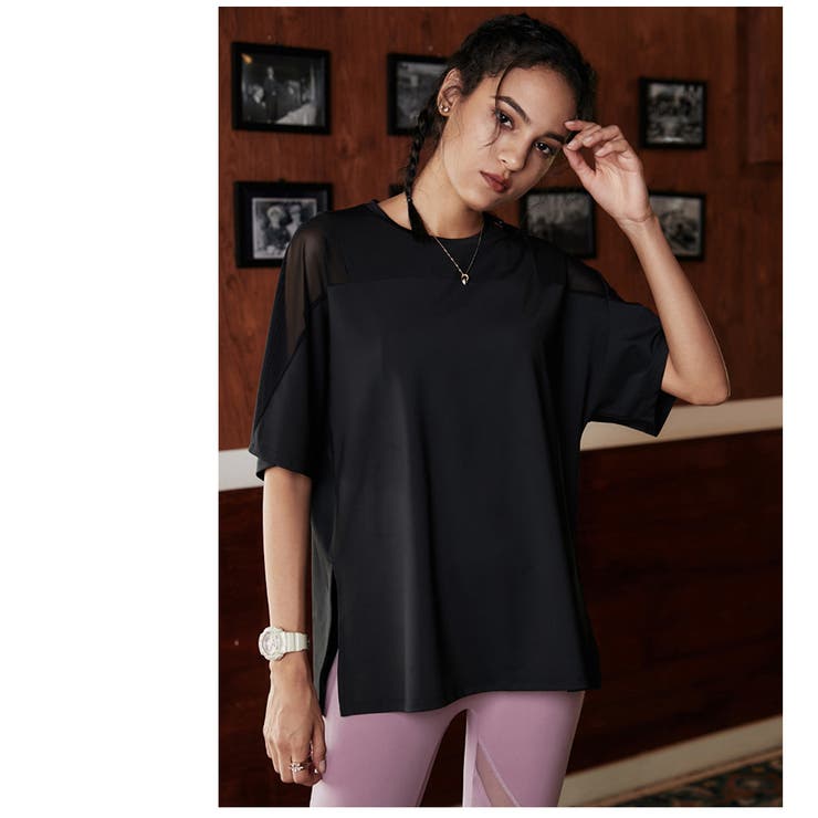 ショルダーメッシュTシャツ レディース 半袖 | Spero | 詳細画像20 