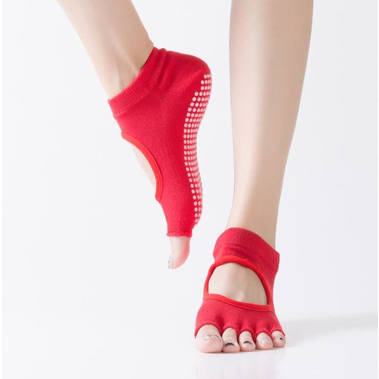レッド | ヨガ 靴下 ソックス | Spero