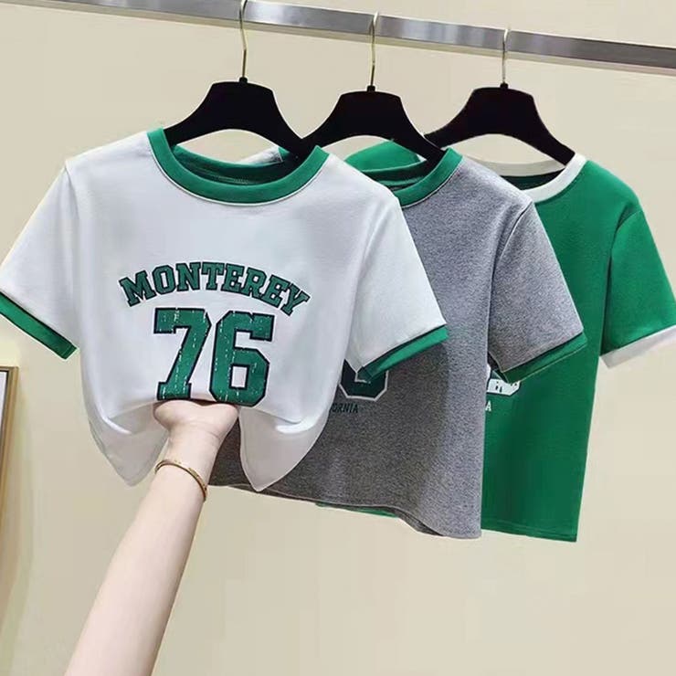 グリーン 09 SHIFTERS ナンバリングプリント 7 分袖 T シャツ ナンバーロゴプリントTシャツ[品番：SPGW0002073]｜SPIGA（スピーガ
