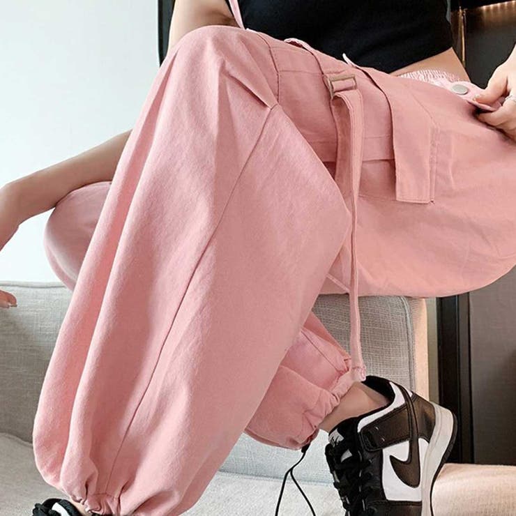 未使用☆TOCCA春パンツ　薄いピンク　SIZE2 サイドポケットカーゴパンツ[品番：SPGW0002926]｜SPIGA
