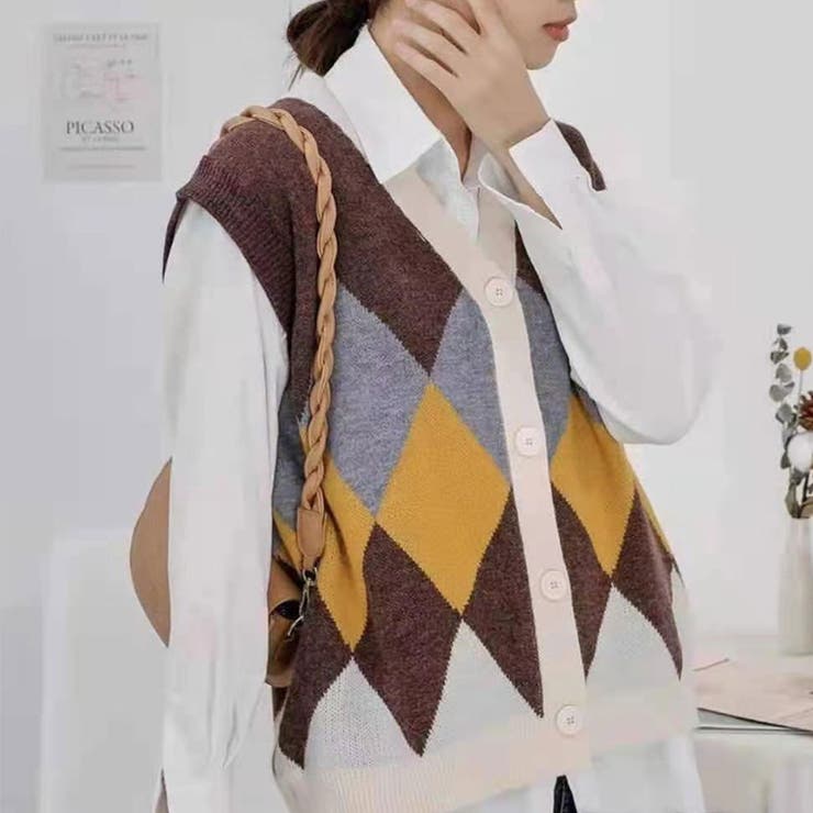 前開きアーガイルニットベスト 品番 Spgw Spiga スピーガ のレディースファッション通販 Shoplist ショップリスト