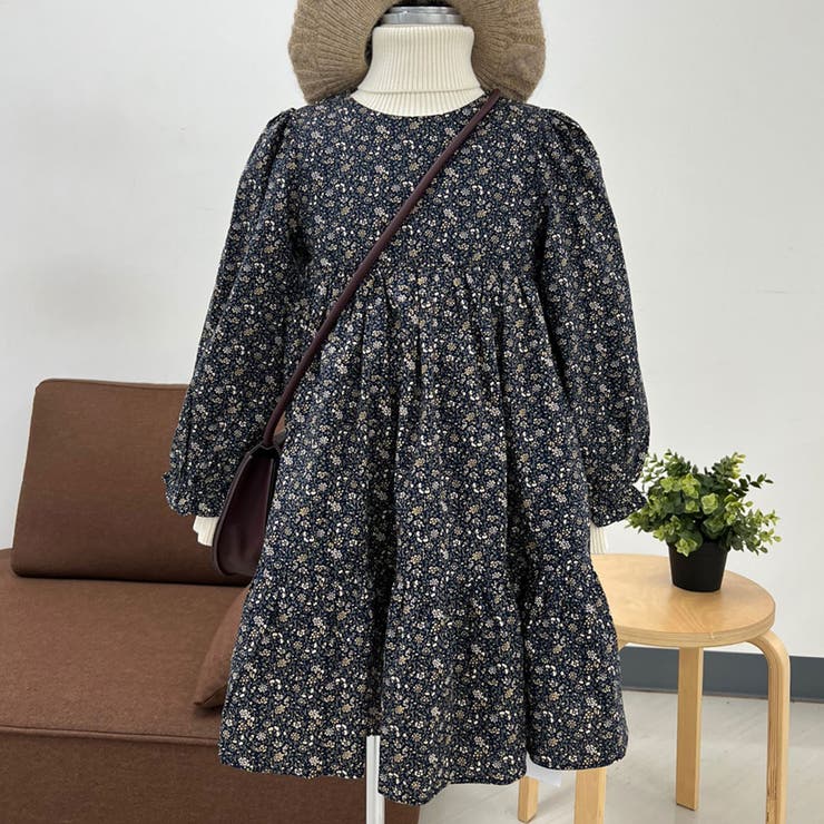 ボタニカル柄長袖ワンピース 品番 Spgw Iosonomao イオソノマオ のキッズファッション通販 Shoplist ショップリスト