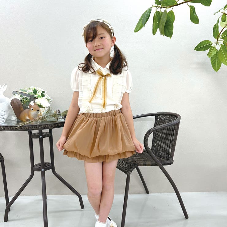 10OFF 子供 制服 130 リボン ブラウス スカート スクールガール 【楽天