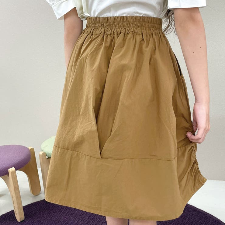 サイドシャーリングスカート[品番：SPGW0002794]｜iosonomao  