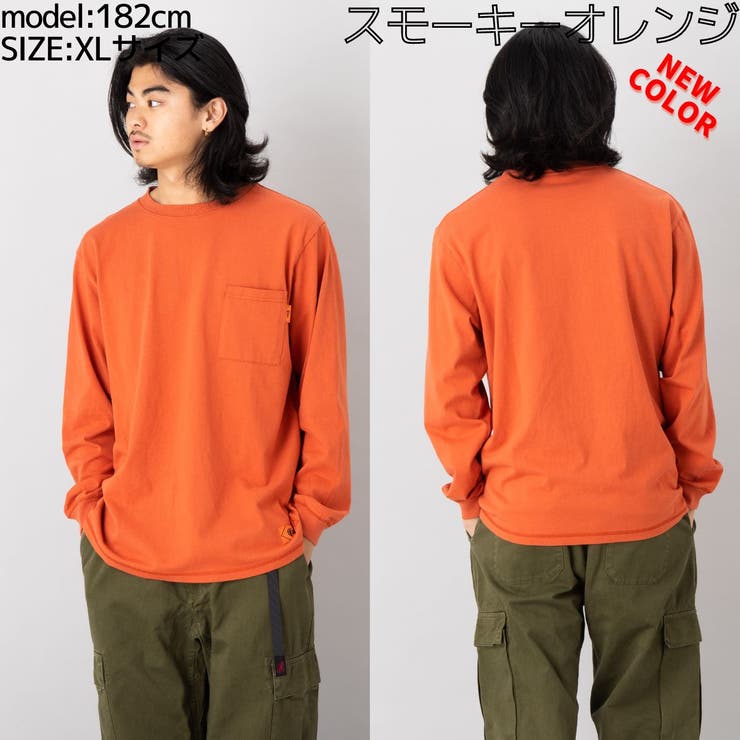 ロングスリーブ ポケットTシャツ メンズ[品番：SMOW0000069