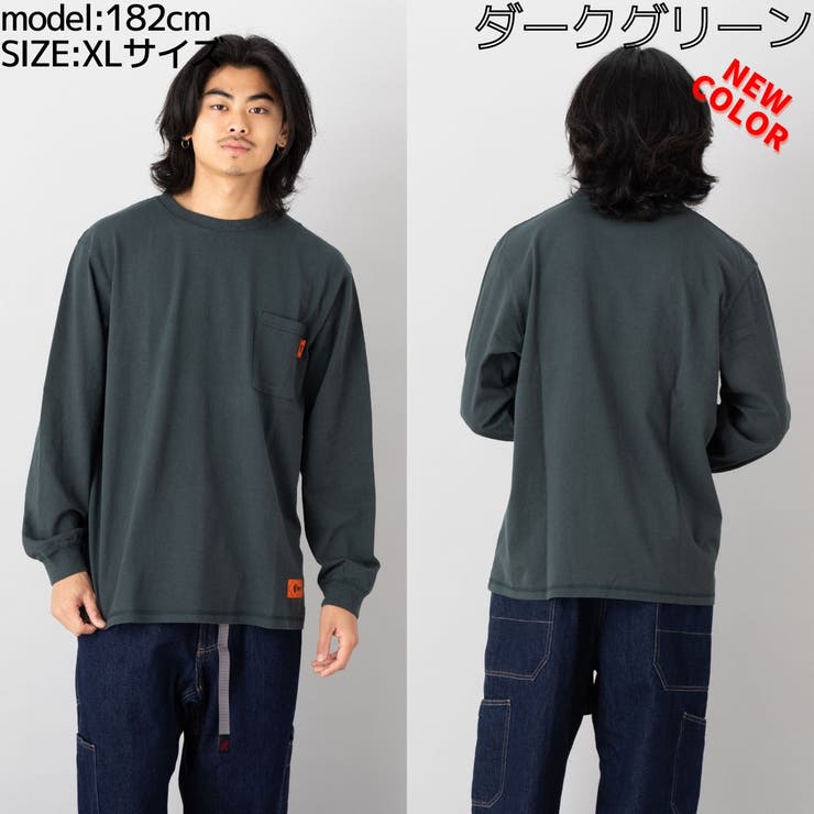 ロングスリーブ ポケットTシャツ メンズ[品番:SMOW0000069 ロングスリーブ ポケットTシャツ メンズ[品番:SMOW0000069
