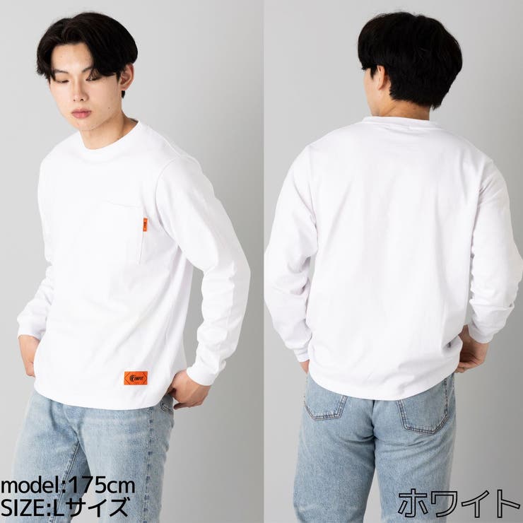 ロングスリーブ ポケットTシャツ メンズ[品番：SMOW0000069