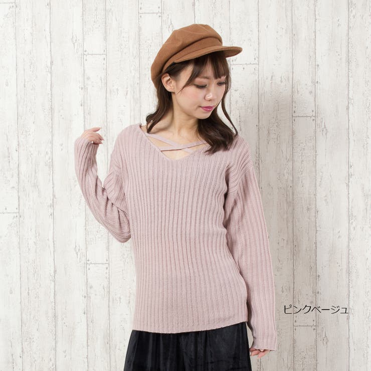2WAY】リブフロントクロスニット[品番：SPRW0002197]｜SpRay（スプレイ