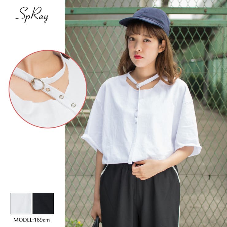 チョーカー付き Tシャツ 品番 Sprw Spray スプレイ のレディースファッション通販 Shoplist ショップリスト