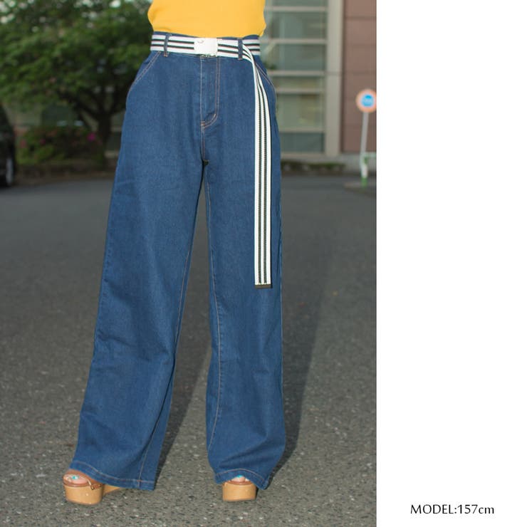 【dome】jonnlynx ガチャベルト ワイドデニムパンツ GACHYA BELT DENIM ガチャベルト ワイドデニムパンツ | ブランド古着の