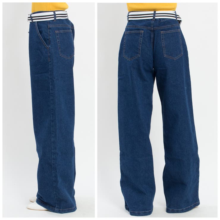 ガチャベルト付】デニムワイドパンツ[品番：SPRW0002710]｜SpRay