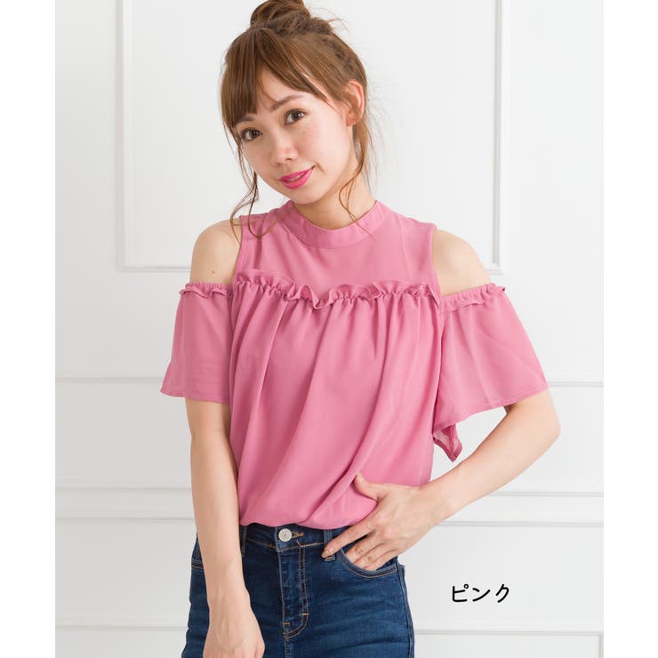 肩あきフリルTOPS[品番：SPRW0004530]｜SpRay（スプレイ）｜レディース 