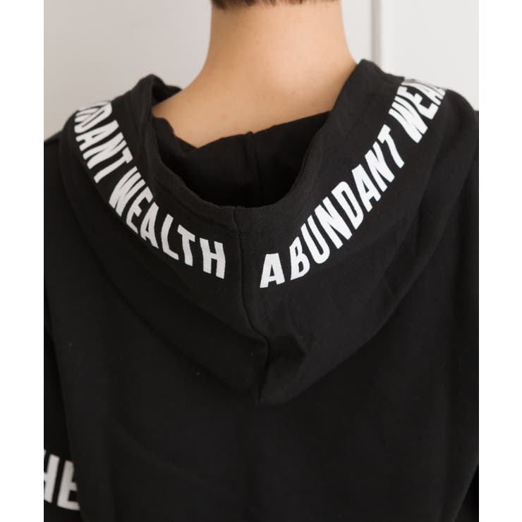 袖ロゴクロップド半袖パーカー | SpRay | 詳細画像11 