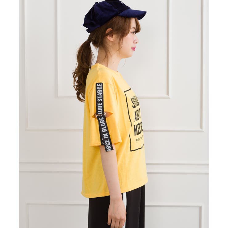 [RADINEO]★ 韓国人気★Spray Logo T-SHIRTS セール】ロゴ刺繍レース Tシャツ（Tシャツ/カットソー）｜SpRay