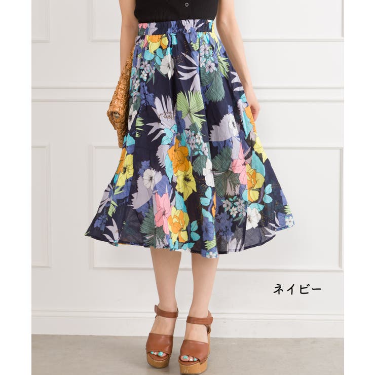 大花柄フレアスカート[品番：SPRW0004604]｜SpRay（スプレイ）の  